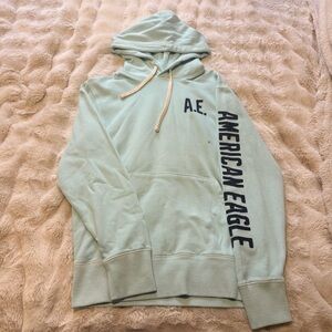 American Eagle Outfitters Light Blue Hoodie